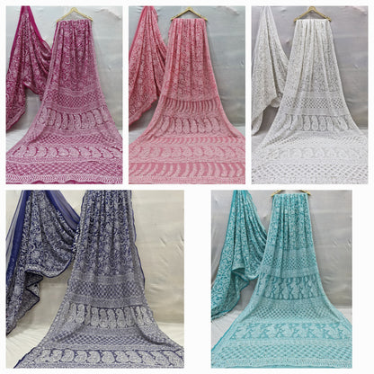 Georgette Full Jaal Saree
