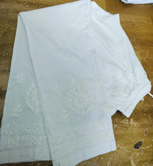Cotton Lycra Chikankari Special Size Pant