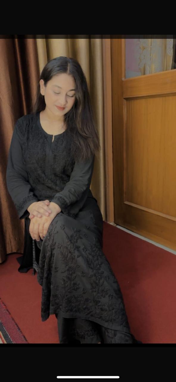Heavy Daman Chikankari Modal set