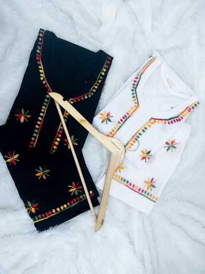 Chikankari Stunning Multi Color Kurti Set