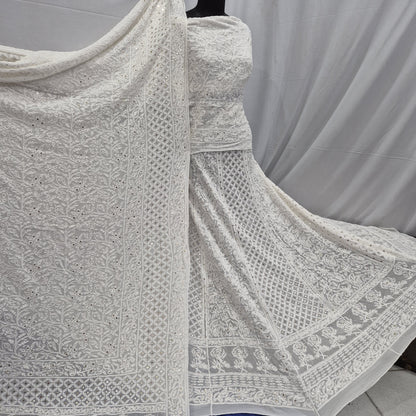 Heavy Jaal Chikankari Lehenga