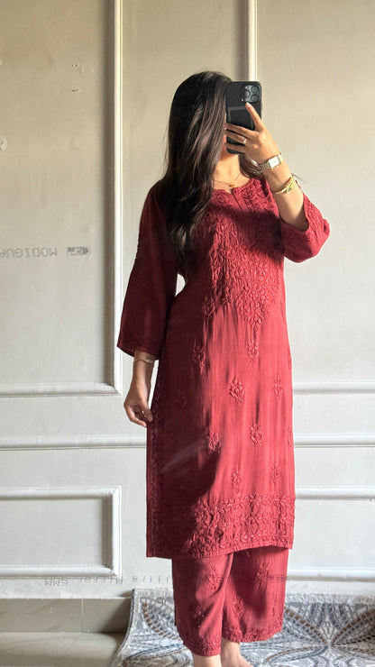 Dyeable Heavy Daman Modal Palazzo Set