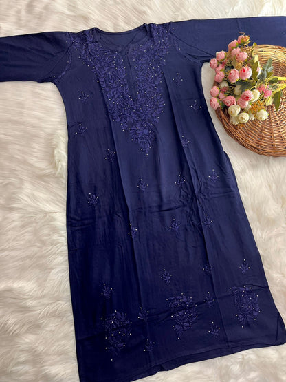 Elegant Rayon Mukaish Kurti Set
