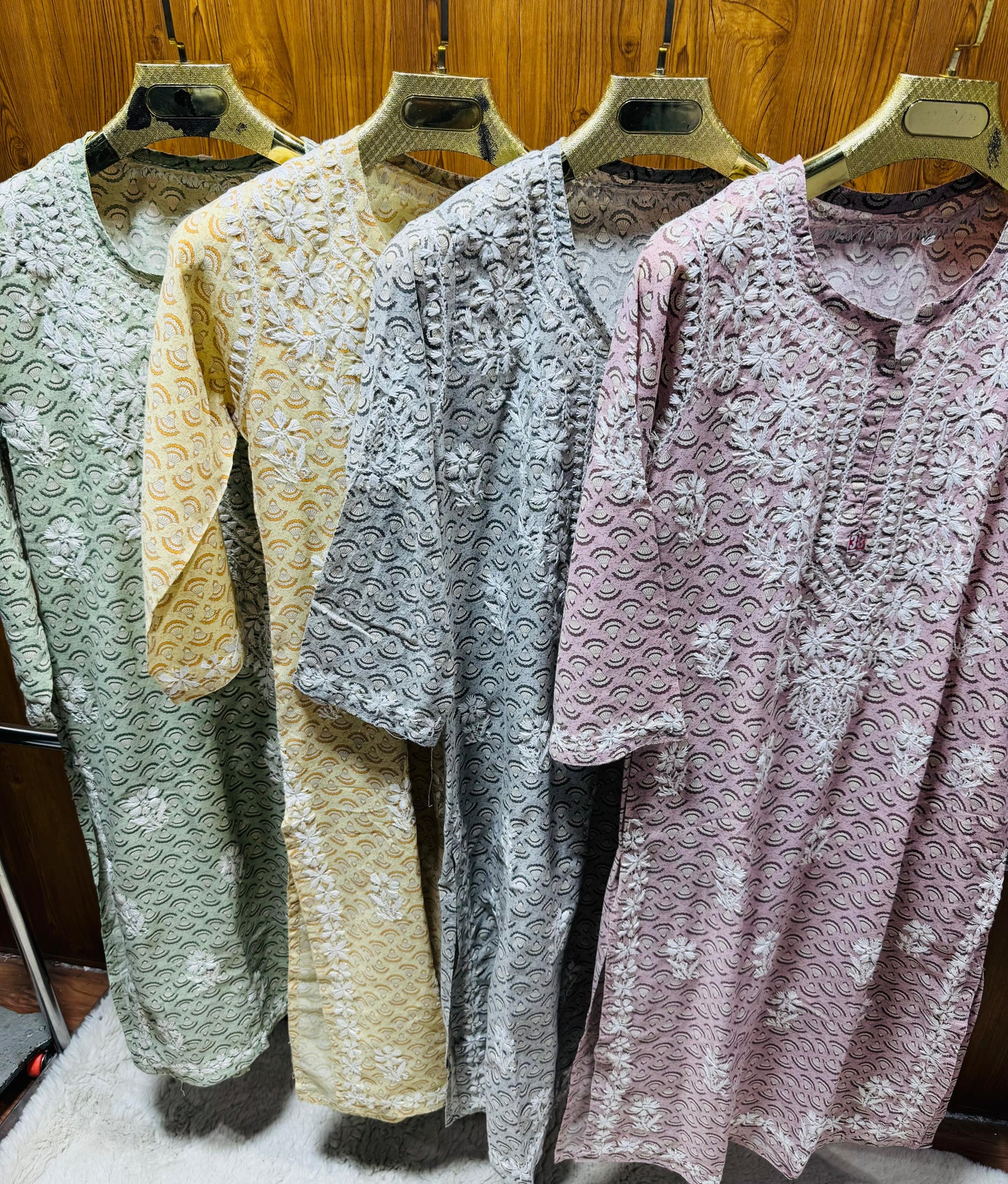 Mul Mul Chikankari Palazzo Set