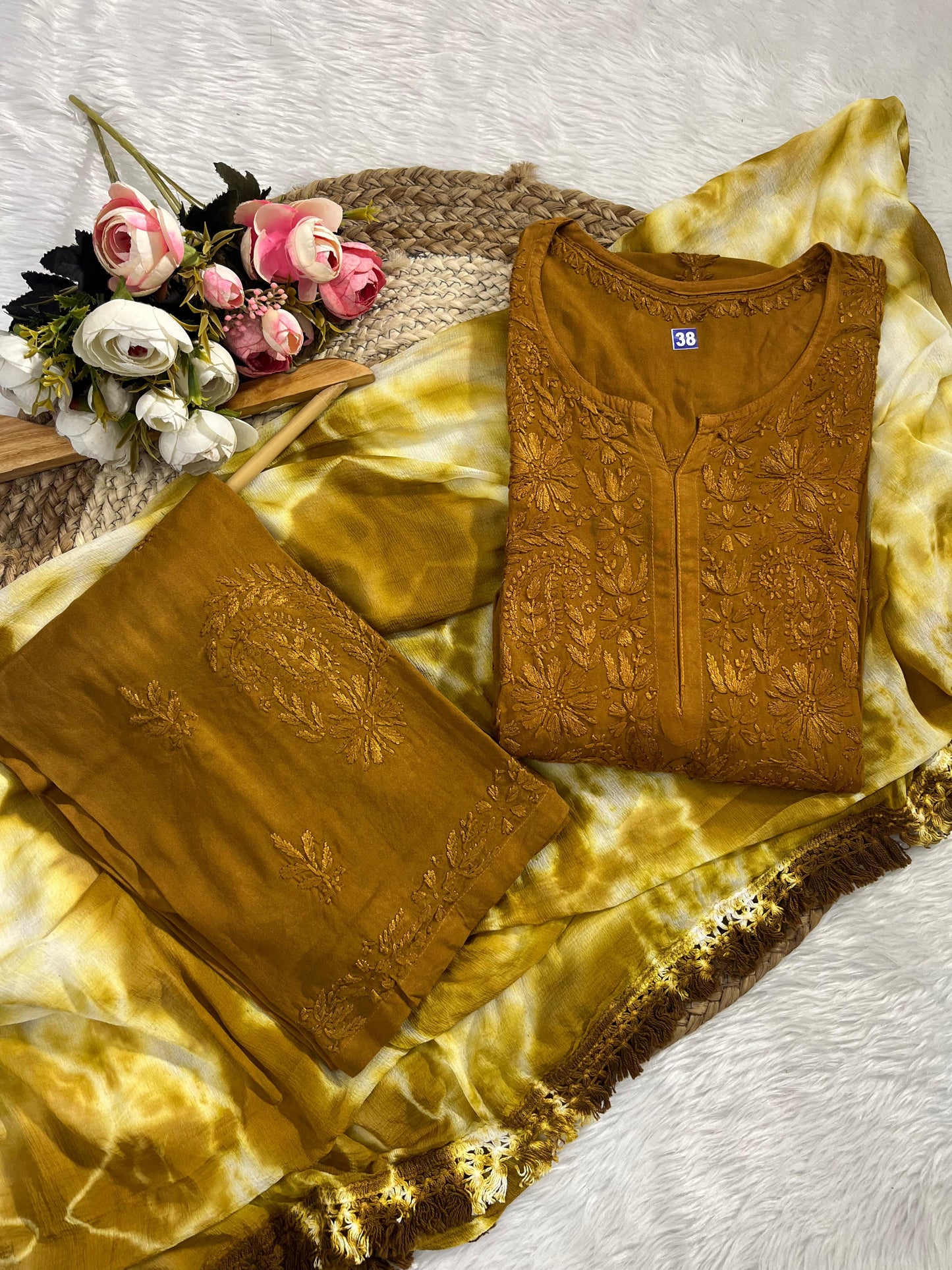 Rayon cotton Kurta Palazzo set