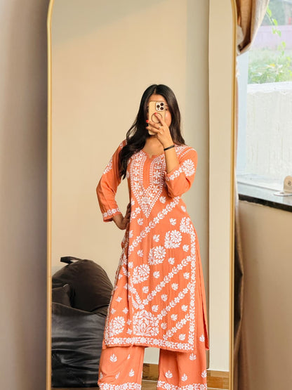 Rayon Kurti and Plazo set
