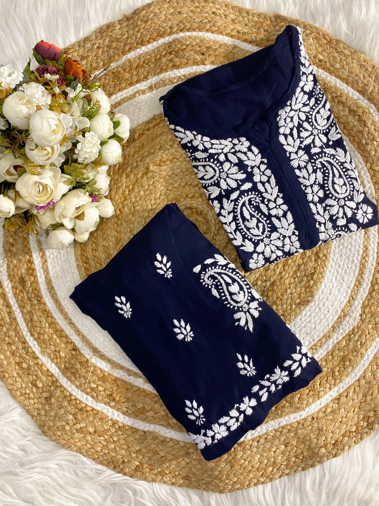 Rayon Kurti Plazo Set