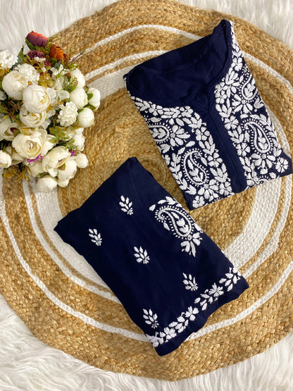 Rayon Kurti Plazo Set