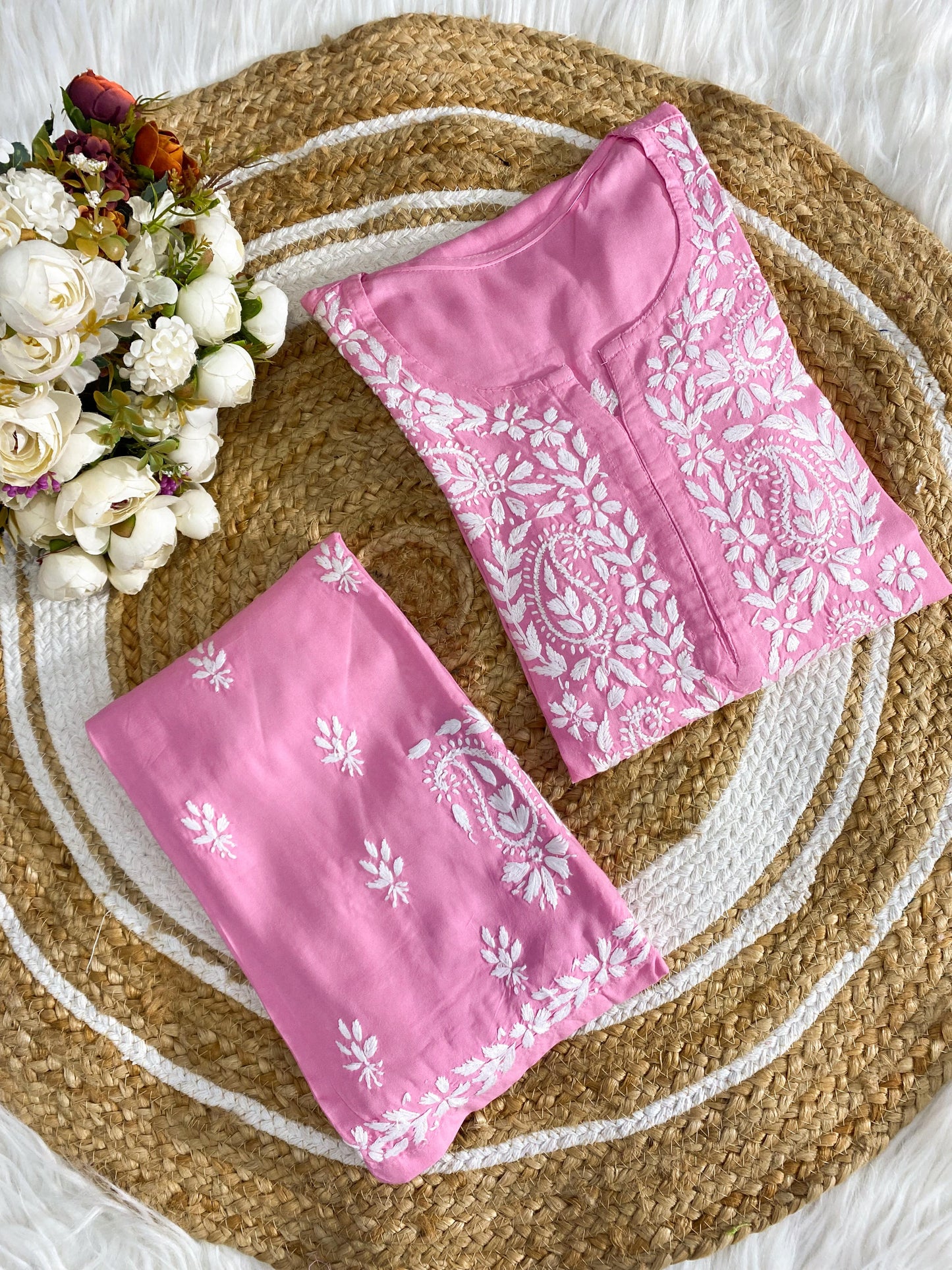 Rayon Kurti Plazo Set