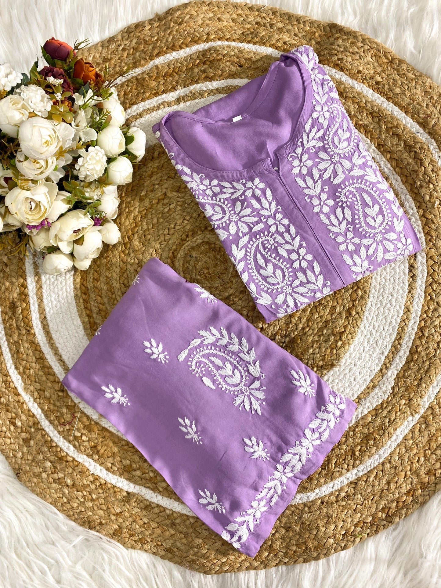 Rayon Kurti Plazo Set