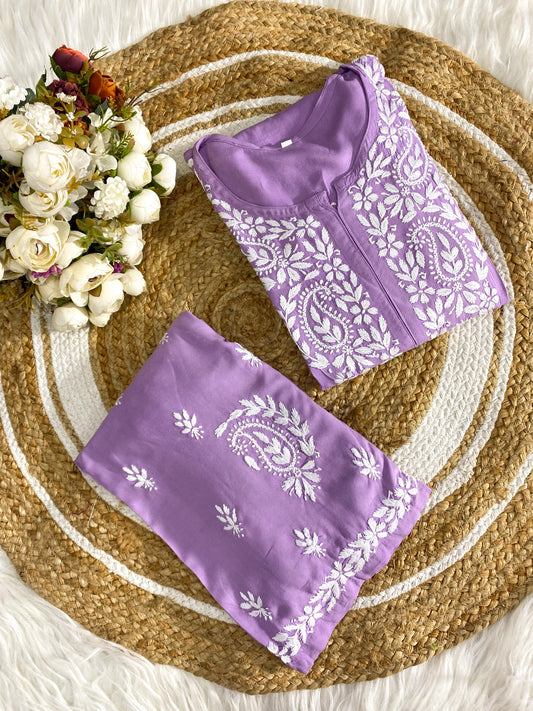 Rayon Kurti Plazo Set