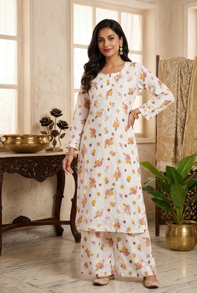 MUL MUL COTTON KURTA SET