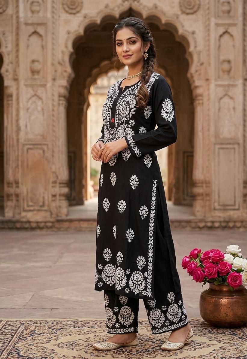Rayon Kurti Plazo set
