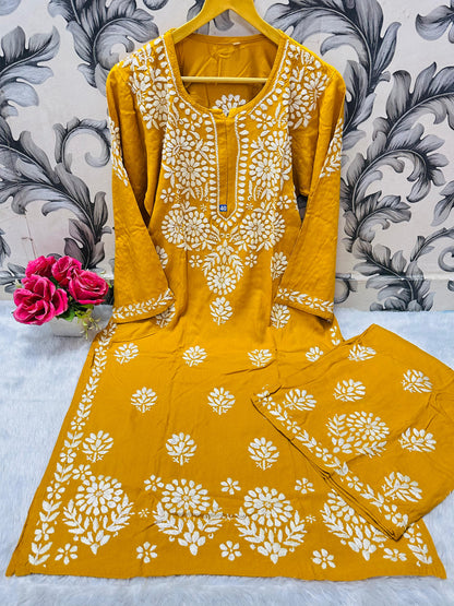 Rayon Kurti Plazo set
