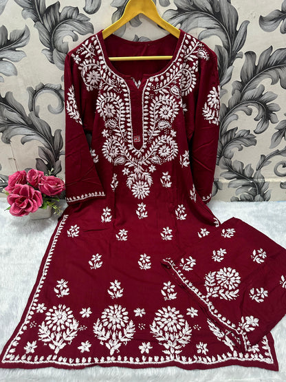 Rayon Kurti Plazo set