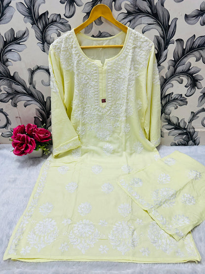Rayon Kurti Plazo set