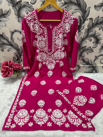 Rayon Kurti Plazo set
