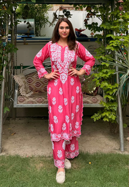 Muslin Kurti Plazo set