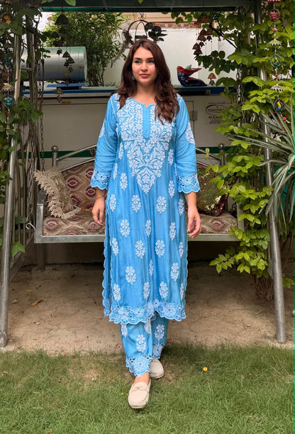 Muslin Kurti Plazo set
