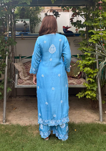 Muslin Kurti Plazo set