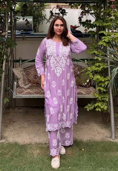 Muslin Kurti Plazo set