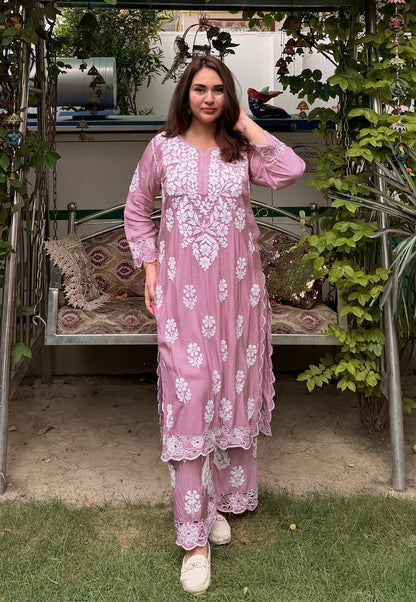 Muslin Kurti Plazo set