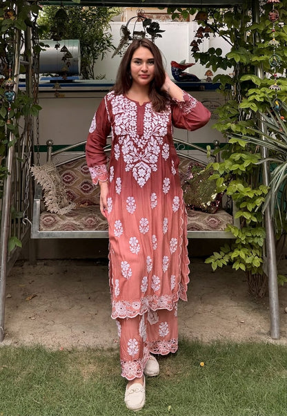 Muslin Kurti Plazo set
