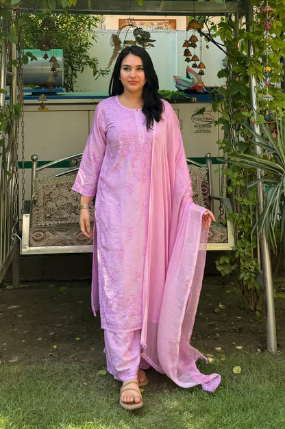 Chanderi Plazo Set