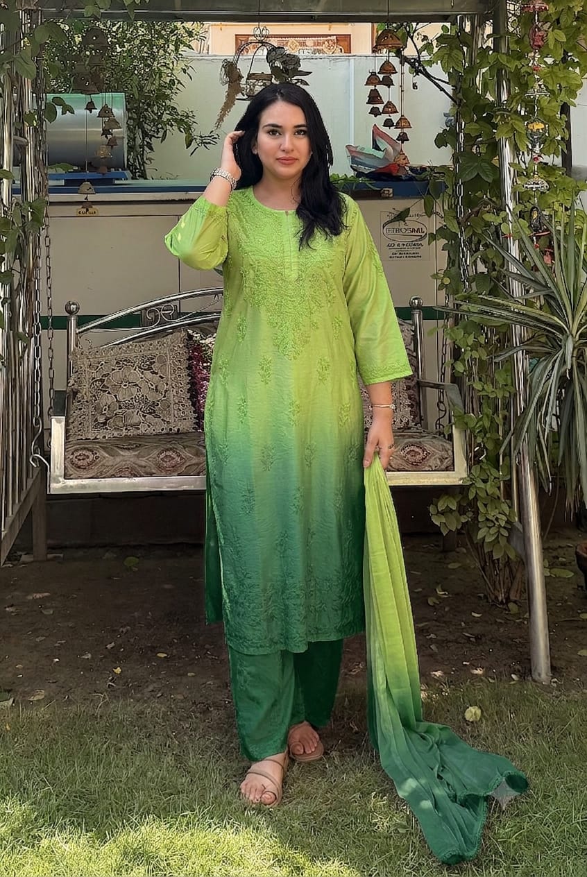 Chanderi Plazo Set