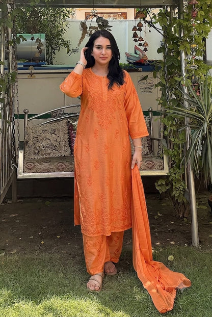 Chanderi Plazo Set