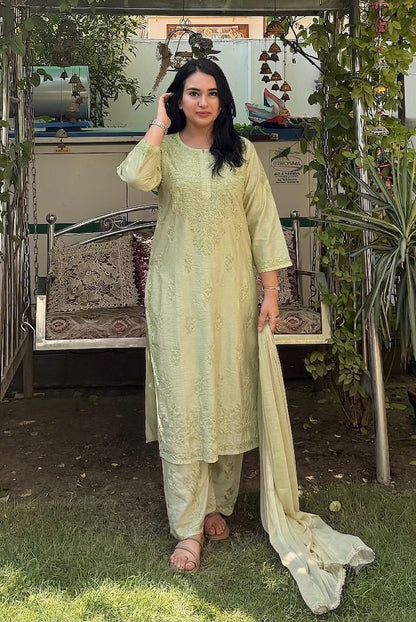 Chanderi Plazo Set