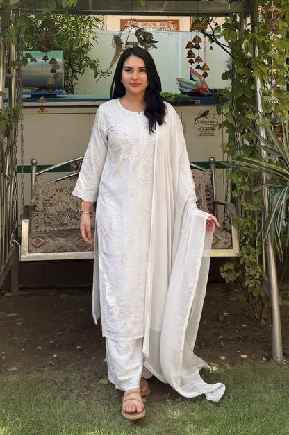 Chanderi Plazo Set