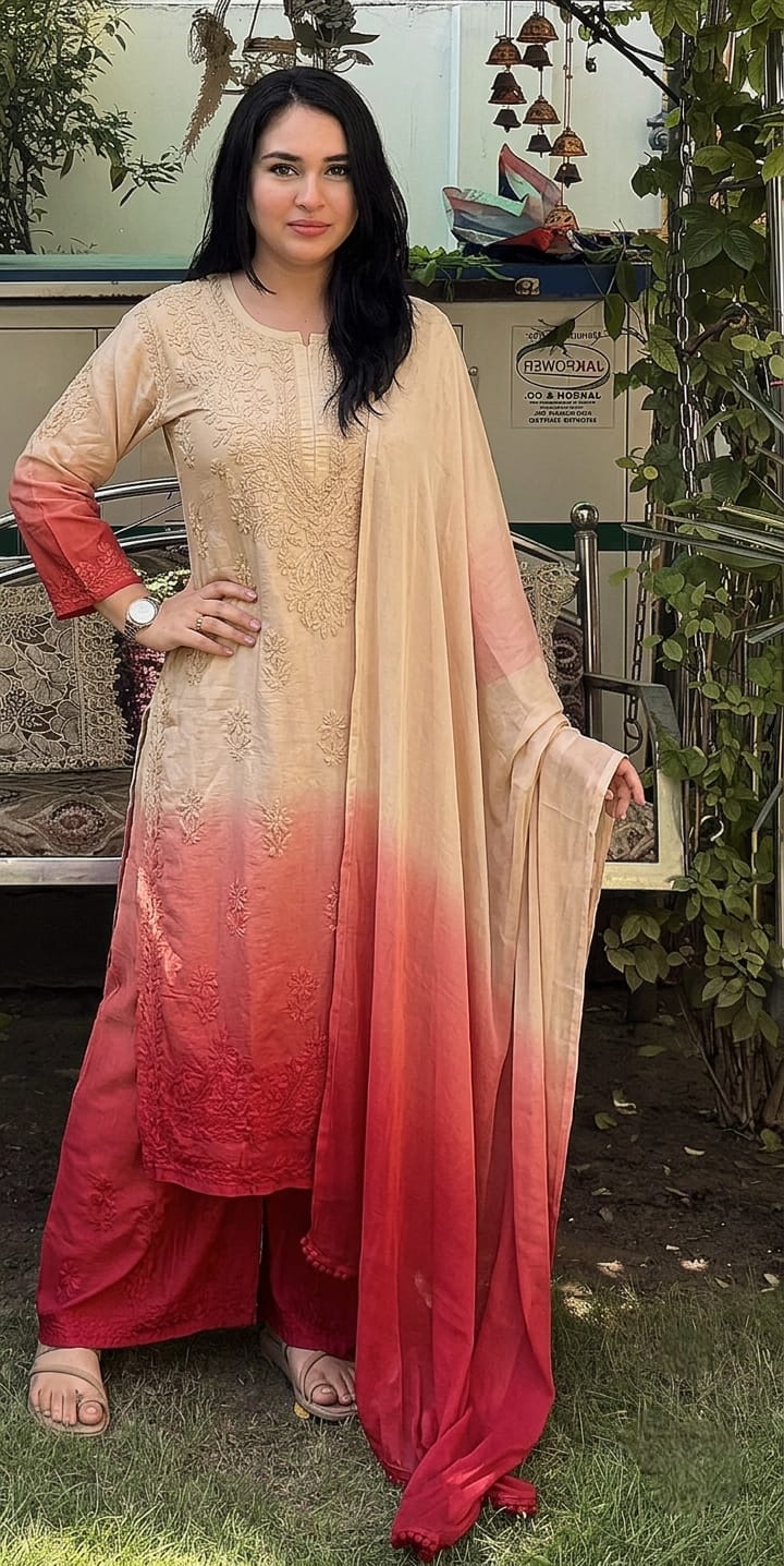 Chanderi Plazo Set
