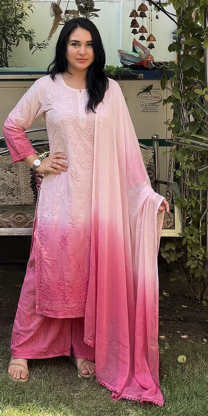 Chanderi Plazo Set