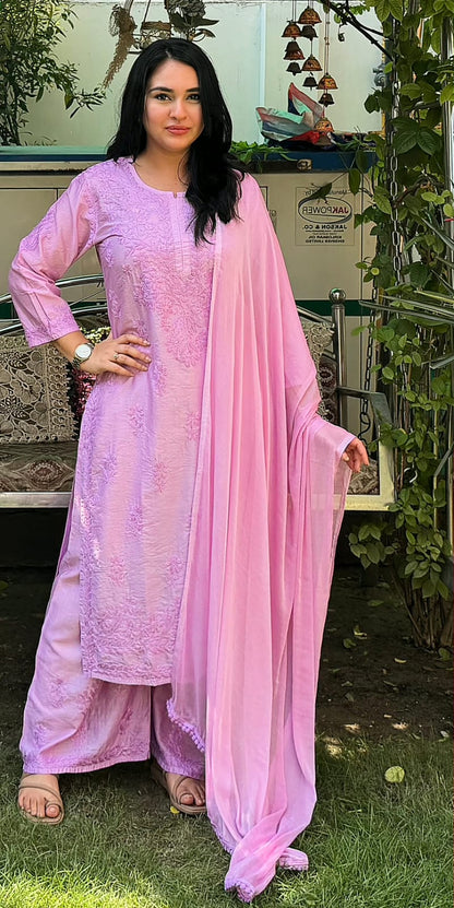 Chanderi Plazo Set