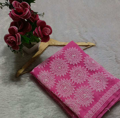 Georgette Saree Sun Flower