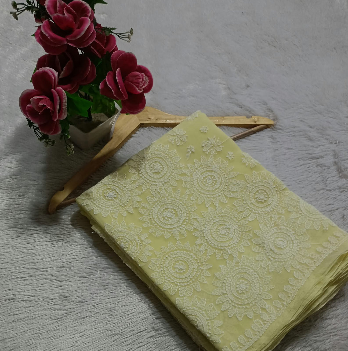 Georgette Saree Sun Flower