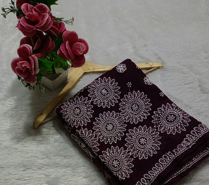 Georgette Saree Sun Flower