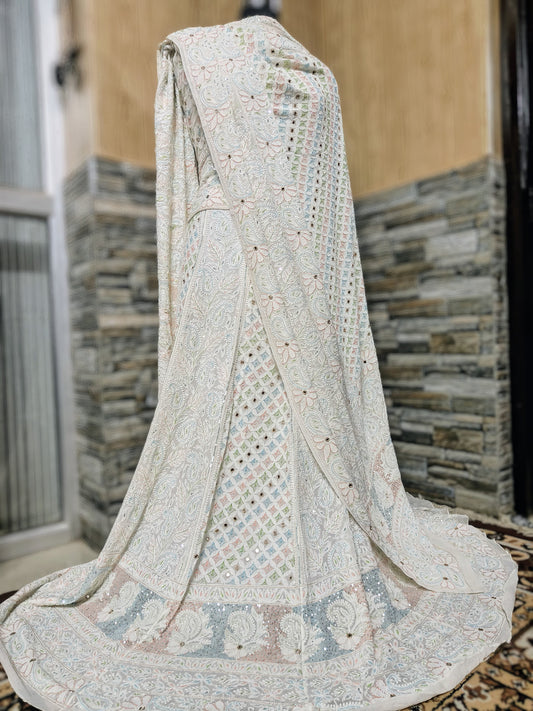Pure Georgette Chikankari Lehenga