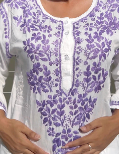 Modal Co-ord Set with Chikankari Embroidery