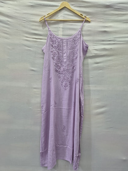 Noodle Strip Chikankari Kurti