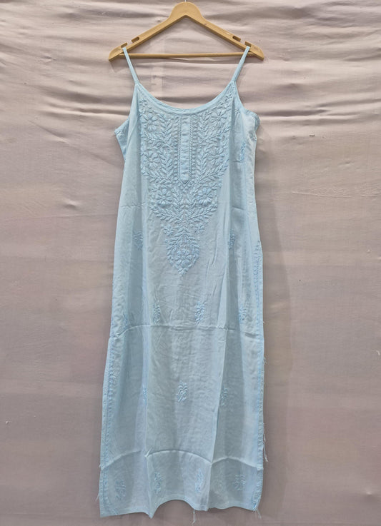 Noodle Strip Chikankari Kurti