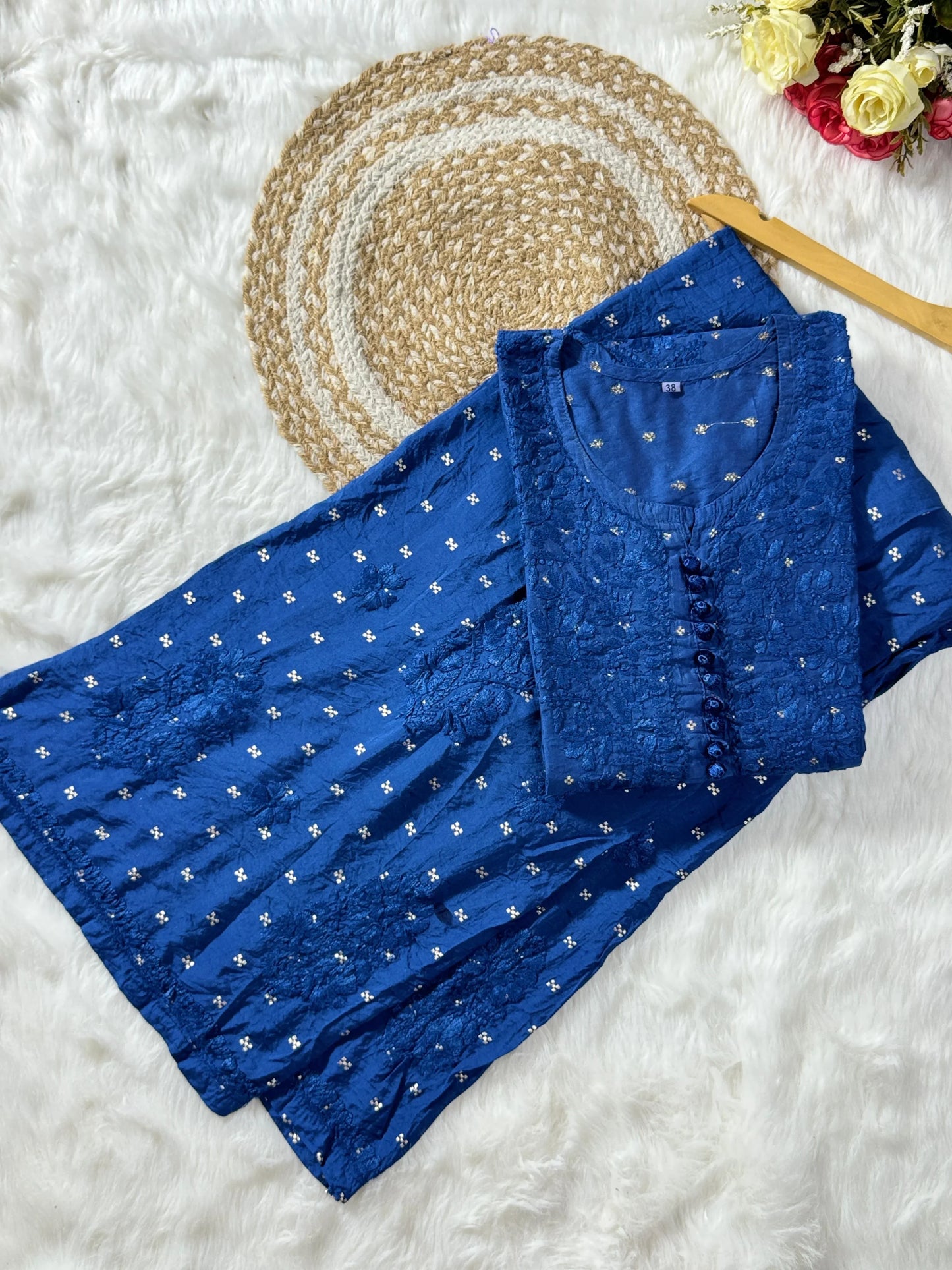 Premium Chanderi Co-ord Dyed Set