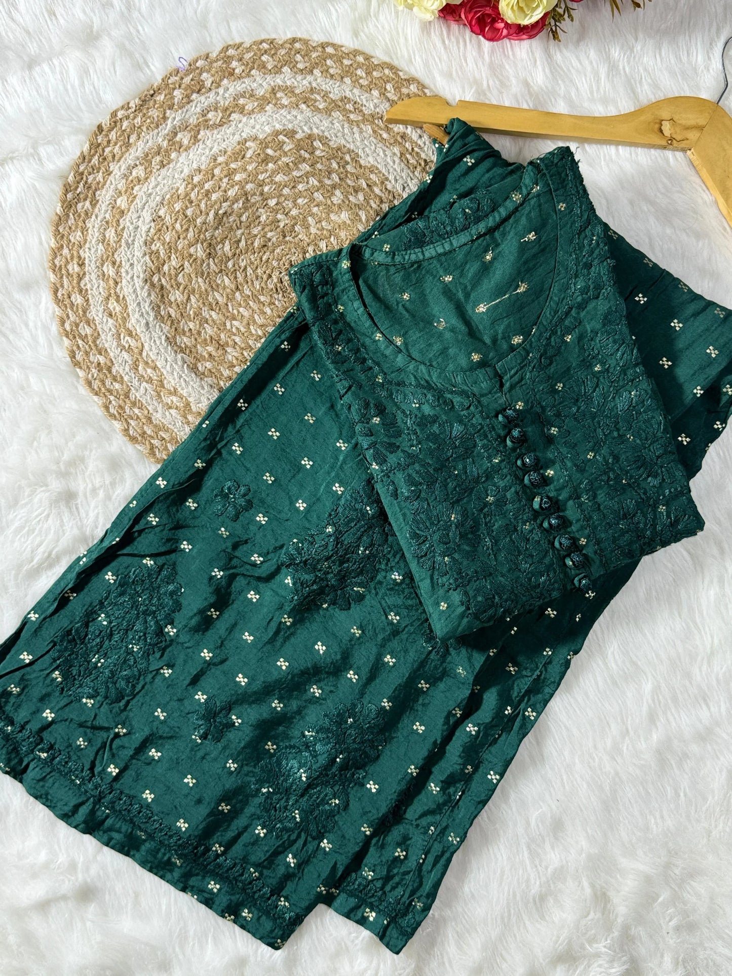 Premium Chanderi Co-ord Dyed Set