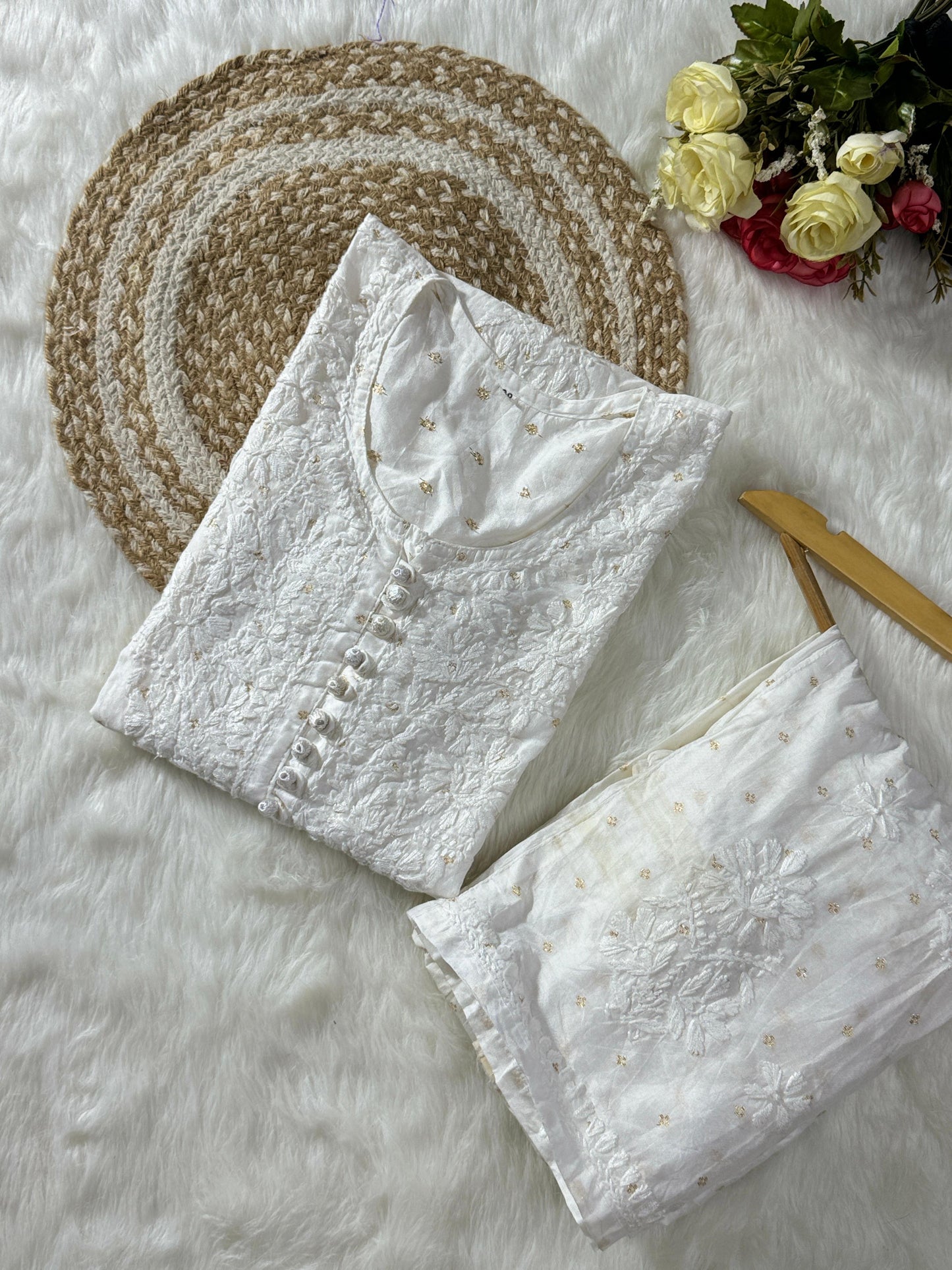 Premium Chanderi Co-ord Dyed Set