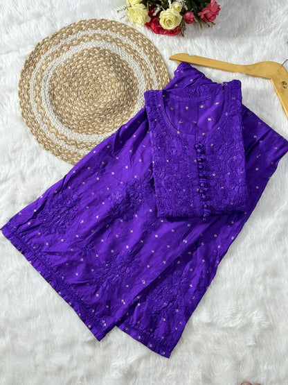 Premium Chanderi Co-ord Dyed Set
