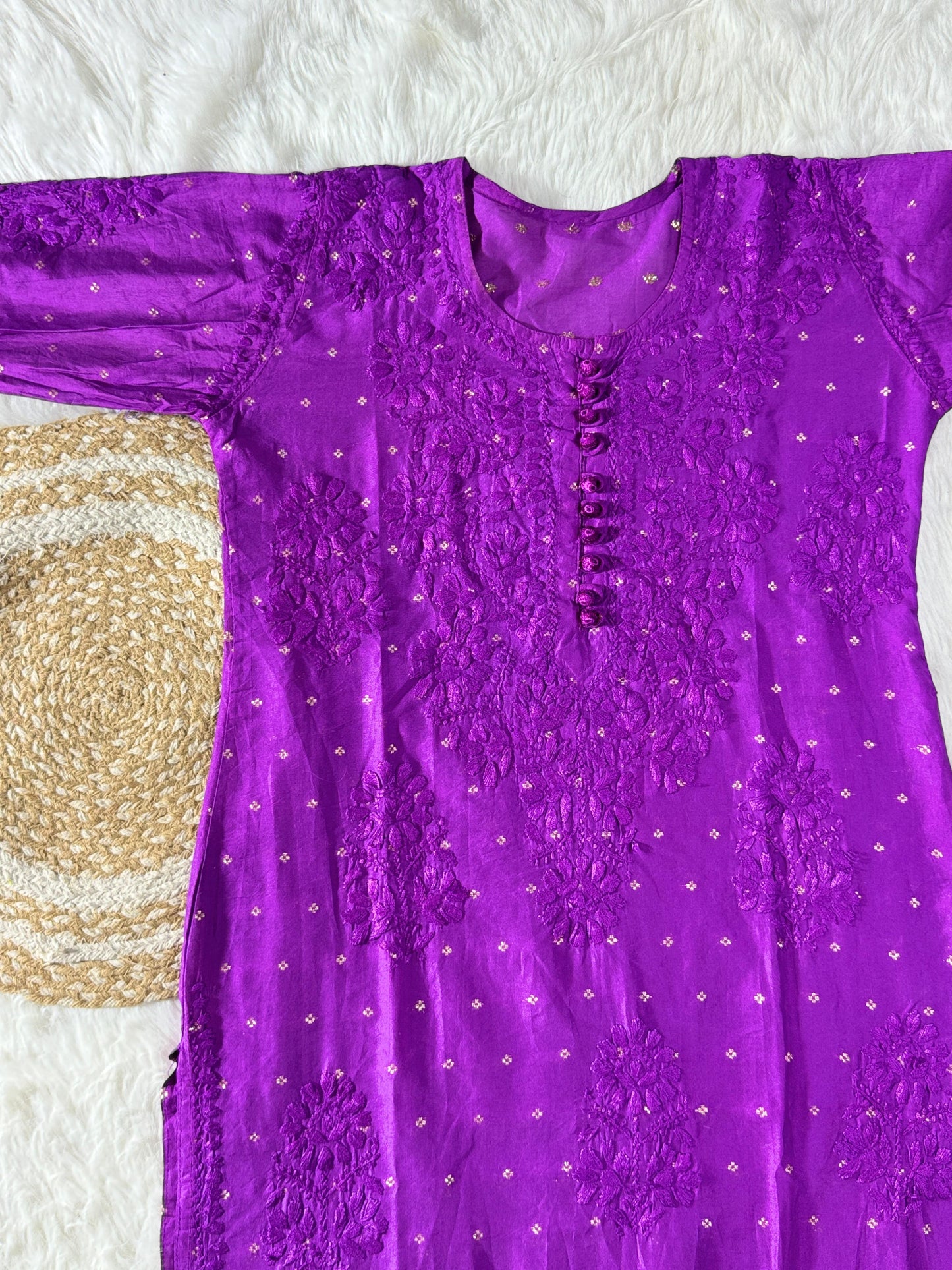 Premium Chanderi Co-ord Dyed Set