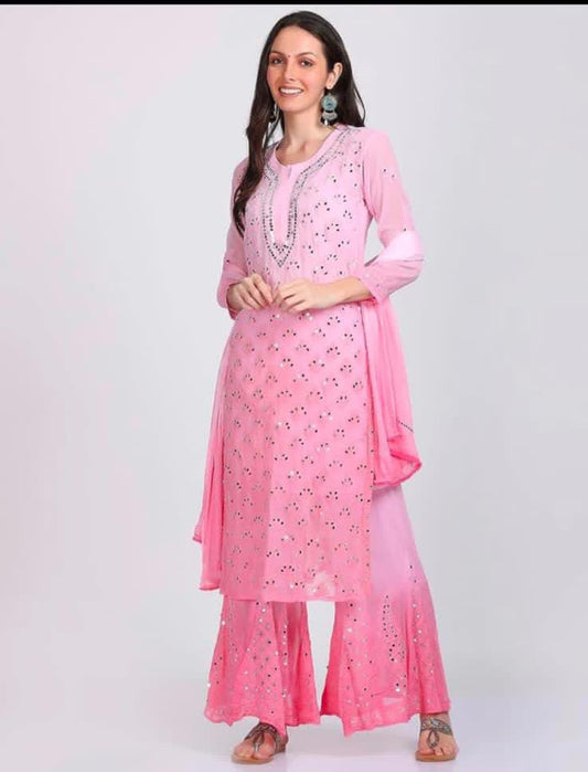 Mirror 3-Piece Chikankari Set