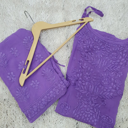 Noodle Sleeves Kurti Palazzo Dupatta Set
