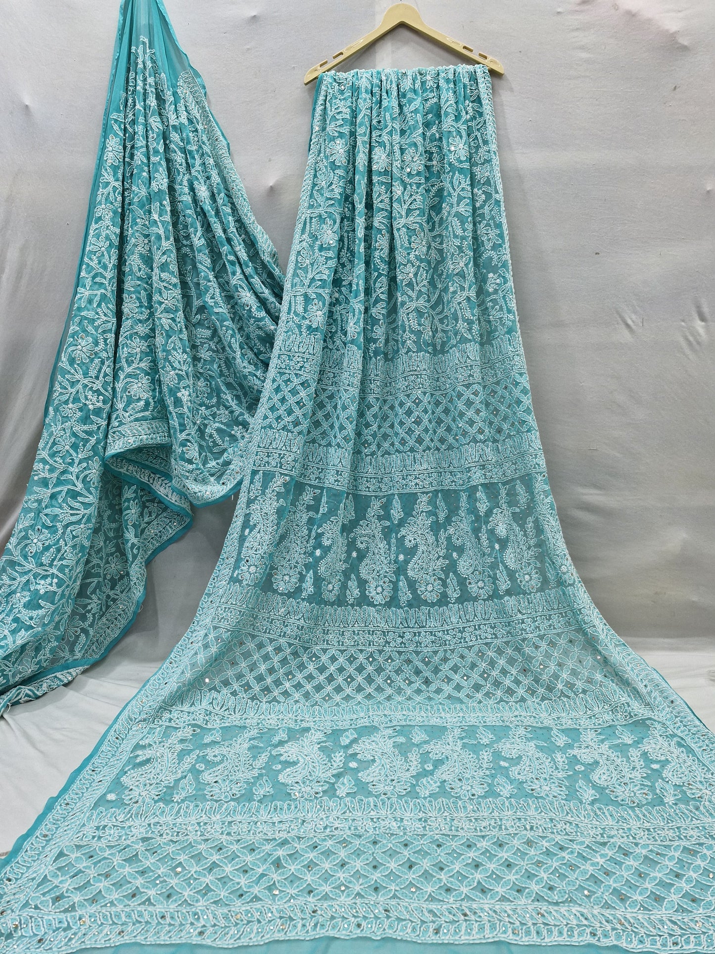 Georgette Full Jaal Saree